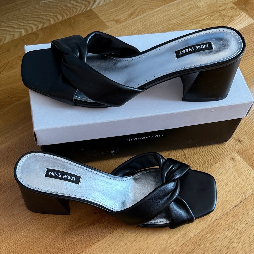 Nine West Black Women's Mules with Block Heel